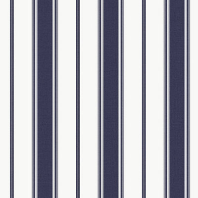 Galerie Smart Stripes 3 Navy/White Heritage Stripe Wallpaper Roll