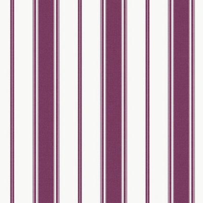 Galerie Smart Stripes 3 Purple/White Heritage Stripe Wallpaper Roll