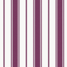 Galerie Smart Stripes 3 Purple/White Heritage Stripe Wallpaper Roll