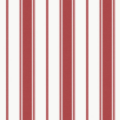 Galerie Smart Stripes 3 Red/White Heritage Stripe Wallpaper Roll