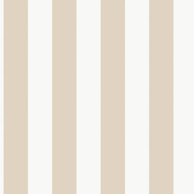 Galerie Smart Stripes 3 White/Brown Awning Stripe Sheen Finish Wallpaper Roll