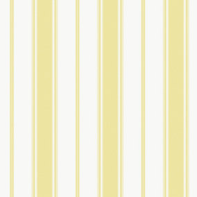 Galerie Smart Stripes 3 Yellow/White Heritage Stripe Wallpaper Roll