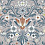 Galerie Sommarang 2 Beige/Blue Ostanskar Floral Wallpaper Roll