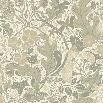 Galerie Sommarang 2 Cream Elise Floral Wallpaper Roll