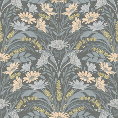 Galerie Sommarang 2 Grey Varmdo Floral Wallpaper Roll | DIY at B&Q