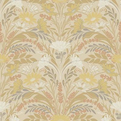 Galerie Sommarang 2 Yellow Varmdo Floral Wallpaper Roll