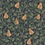 Galerie Sommarang Blue Leaves and Pears Wallpaper Roll