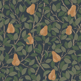 Galerie Sommarang Blue Leaves and Pears Wallpaper Roll