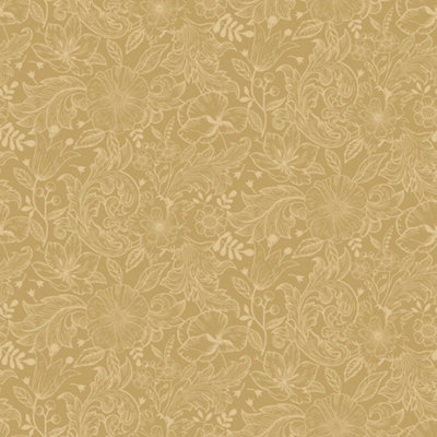 Galerie Sommarang Ochre Mono Flora Wallpaper Roll