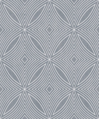 Galerie Special FX Blue Silver Metallic Spiral Embossed Wallpaper