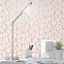 Galerie Special FX Orange Beige Glitter Web Embossed Wallpaper