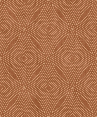 Galerie Special FX Orange Gold Metallic Spiral Embossed Wallpaper