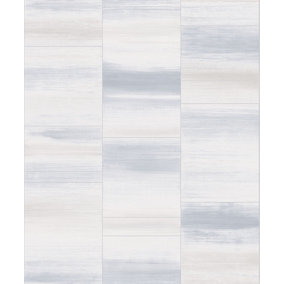 Galerie Special FX Silver Grey Blue Glitter Block Embossed Wallpaper