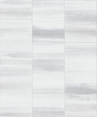 Galerie Special FX Silver Grey Glitter Block Embossed Wallpaper