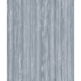 Galerie Special FX Silver Grey Glitter Stripe Embossed Wallpaper