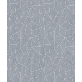 Galerie Special FX Silver Grey Glitter Web Embossed Wallpaper