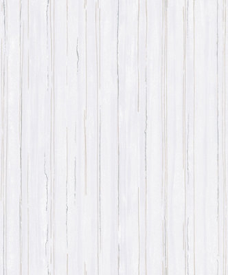 Galerie Special FX Silver Grey Gold Glitter Stripe Embossed Wallpaper