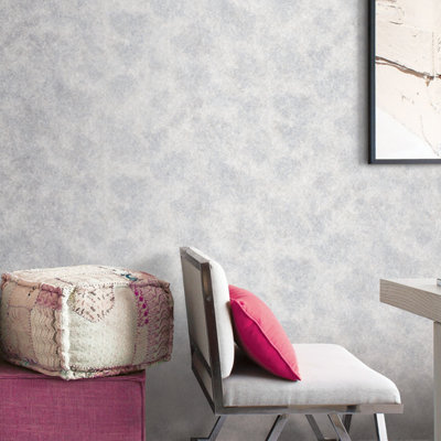 Galerie Special FX Silver Metallic Crackle Texture Embossed Wallpaper