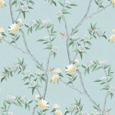 Galerie Spring Blossom Blue Wallpaper