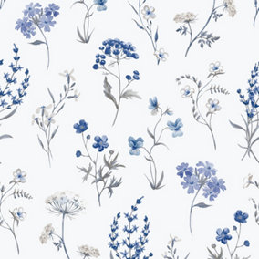 Galerie Spring Blossom Blue Wallpaper