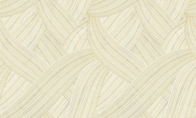 Galerie Stratum Collection Metallic Beige/Cream/Grey Geometric Swirl Lines Double Width Wallpaper Roll