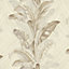 Galerie Stratum Collection Metallic Cream/Beige Palma Leaf Double Width Wallpaper Roll