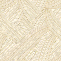 Galerie Stratum Collection Metallic Cream Geometric Swirl Lines Double Width Wallpaper Roll
