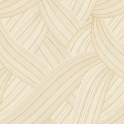 Galerie Stratum Collection Metallic Cream Geometric Swirl Lines Double Width Wallpaper Roll