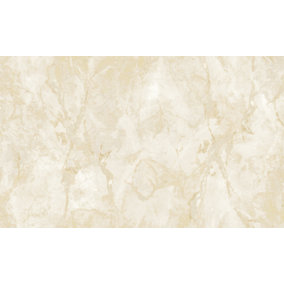 Galerie Stratum Collection Metallic Cream Marmo Marble Effect Double Width Wallpaper Roll