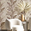 Galerie Stratum Collection Metallic Pink/Beige Palma Leaf Double Width Wallpaper Roll