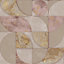 Galerie Stratum Collection Metallic Pink/Gold Geometric Circle Double Width Wallpaper Roll