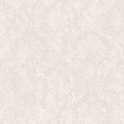 Galerie Stripes And Damask 2 Beige Canvas Damask Smooth Wallpaper DIY