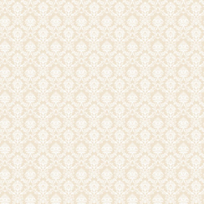 Galerie Stripes And Damask 2 Beige Mini Damask Smooth Wallpaper