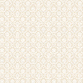 Galerie Stripes And Damask 2 Beige Mini Damask Smooth Wallpaper