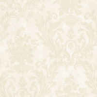 Galerie Stripes And Damask 2 Beige Sari With Texture Smooth Wallpaper