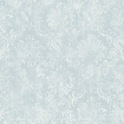 Galerie Stripes And Damask 2 Blue Canvas Damask Smooth Wallpaper