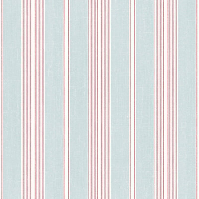 Galerie Stripes And Damask 2 Blue Cushion Stripe Smooth A4 Wallpaper Sample