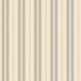 Galerie Stripes And Damask 2 Blue Heritage Stripe Smooth Wallpaper