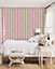 Galerie Stripes And Damask 2 Pink Stripe With Texture Smooth Wallpaper