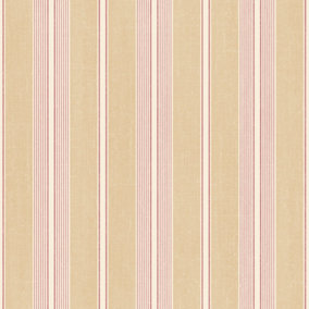 Galerie Stripes And Damask 2 Red Cushion Stripe Smooth Wallpaper