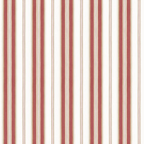 Galerie Stripes And Damask 2 Red Heritage Stripe Smooth Wallpaper