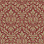 Galerie Stripes And Damask 2 Red Stitched Damask Smooth Wallpaper