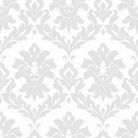 Galerie Stripes And Damask 2 Silver Grey Plaza Damask Smooth Wallpaper