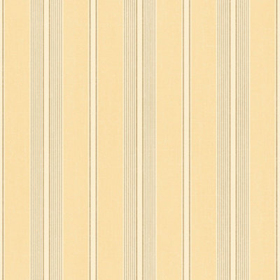 Galerie Stripes And Damask 2 Yellow Gold Cushion Stripe Smooth Wallpaper