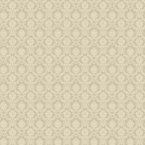 Galerie Stripes And Damask 2 Yellow Gold Mini Damask Smooth Wallpaper