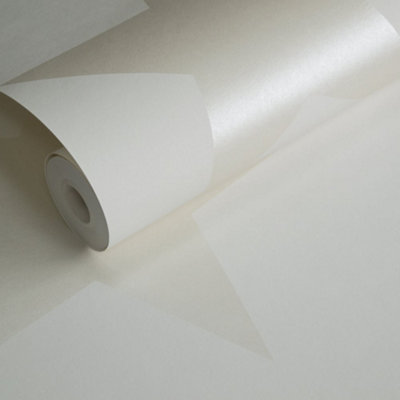 Galerie Style Sisters Double Star Pearl White Cream SS21257 Wallpaper