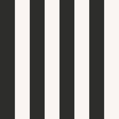 Galerie Style Sisters Flock Stripe Black Cream SS21239 Wallpaper