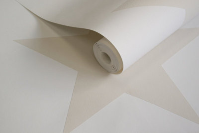 Galerie Style Sisters Single Star Beige Cream SS21243 A4 Wallpaper Sample