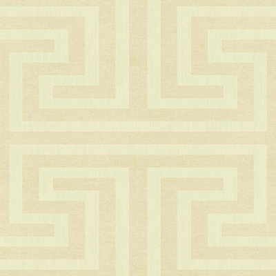 Galerie Synergy Beige Geometric Maze A4 Wallpaper Sample