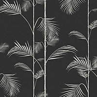 Galerie Ted Baker Eden Black Carmel Bamboo Leaf Wallpaper Roll